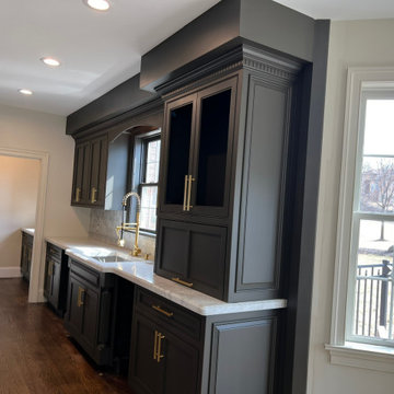 Chocolate Truffle Cabinets with Beautiful Gold Handles