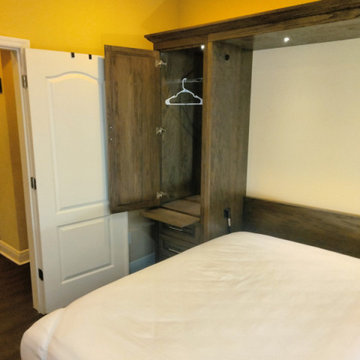 Traditional Murphy Wall Bed with 7” Shelf Leg, Side Pier Nightstand Cabinets