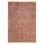 Bareens Designer Rugs - Tabriz Pak Persian Carolann Tan/Rust Wool Rug 8'0'' x 10'5'' - Designed with mesmerizing intricacy and gorgeous color palette, this hand-knotted masterpiece demonstrates the beauty and electrifying thrill of Pak Persian art. These meticulously hand-knotted Pak-Persian rug is made with pure wool and features breathtaking traditional, transitional, and tribal designs in bold luxurious color pallets. Known for their intricate designs these rugs are a reproduction of Persian rugs, made in Pakistan with unique Mughal designs. Made by master weavers using the same Persian texture, design and dying technique, we wanted to produce the most significant manifestation of Persian art, life, and culture. This rug is most famous for its exceptional quality, incredible designs, patterns, and vibrant rich color. Pak-Persian rugs made with Persian weave with high knot counts, which enables the high intricacy and detail found in the patterns are also referred to as "State of art", each color adds a rich beautiful detail in the artwork of this rug. The design, color, and beautiful chromatic composition with a vibrant sheen with intricate designs, exude beauty, elegance, and quality make this rug a masterpiece of its own.
