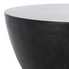 Lachlan Indoor/Outdoor Modern Concrete Round 17.7" H Accent Table Black