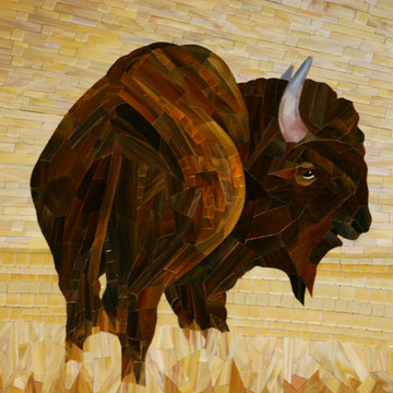 Buffalo Mosaic Mural for Lobby of South Dakota Medical Center