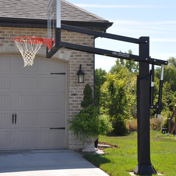 Peter W's Pro Dunk Gold Basketball System on a 30x30 in Lisle, IL