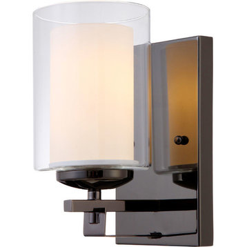 El Dorado Ebony Glaze 1-Light Wall Sconce Bathroom Fixture, 22-4079