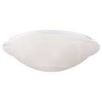 Livex Lighting - Oasis Ceiling Mount, White - As you design your dream space, remember that lighting plays a key role in creating the ideal ambiance. Because it works with more than one style, the Oasis Ceiling Mount will transform your room into a retreat. This versatile piece measures 24.5 inches wide by 5.5 inches tall and features a stunning white finish.