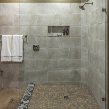 Moody and Masculine Master Bathroom