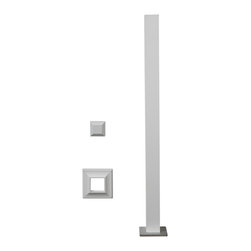 ALX 2.5" Post Kit in Brushed Titanium - Deck Tiles And Planks