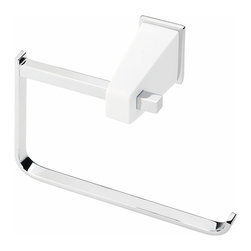 Secret Bath. Small towel ring. White-Chrome. Dana collection - Towel Rings