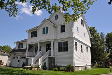 Transitional exterior home idea in New York