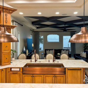 St. Petersburg, Fl Kitchen and Bathroom Remodel - 60" Custom Farmhouse Sink