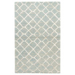 Jaipur Living - Jaipur Living Totten Handmade Trellis Blue/Cream Area Rug, 9'x12' - This area rug offers a modern twist on a global-inspired pattern, recalling visions of stunning Moroccan architecture. Hand-tufted and constructed of wool and viscose, this floor covering's subtle luster adds a touch of glamour to the blue and off-white lattice design.