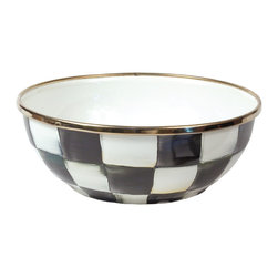 Courtly Check Enamel Everyday Bowl | MacKenzie-Childs - Serveware
