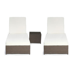 Antibes Sun Lounger and Coffee Table Set - Utesch&auml;slonger