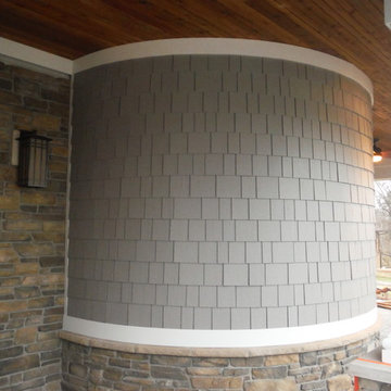 CertainTeed Slate Grey Shake | Hardie Trim in Des Peres, MO. (63131)