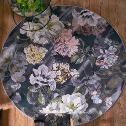 Delft Flower Noir Rug - Rugs