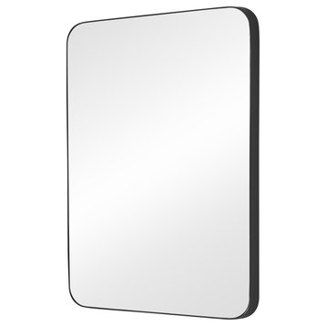 Decorative Mirror Flat, Black, 24x36