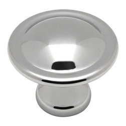 Cosmas - Cosmas 4539CH Polished Chrome Cabinet Round Knob, 1-1/8" Diameter, Set of 5 - Cabinet And Drawer Knobs