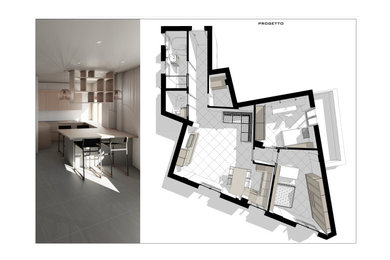 Esempio di case e interni moderni di medie dimensioni