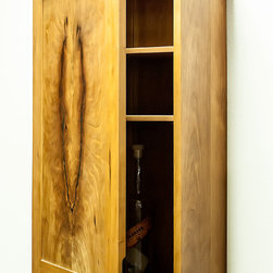 Solid Cherry Krenovian Style Whiskey Cabinet - Medicine Cabinets