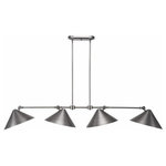 Toltec Lighting - Toltec Lighting 4448-BN Tangent - 61.5" 28W 4 LED Billiard/Island - Warranty: 1 Year No. of Rods: 4 Assembly Required: Yes Canopy Included: Yes Shade Included: Yes Canopy Diameter: 5.5 x 10.25 x 2.25 Rod Length(s): 12.00Tangent 61.5" 28W 4 LED Billiard/Island Brushed Nickel Metal Shade *UL Approved: YES *Energy Star Qualified: n/a *ADA Certified: n/a *Number of Lights: Lamp: 4-*Wattage:7w LED bulb(s) *Bulb Included:No *Bulb Type:LED *Finish Type:Brushed Nickel