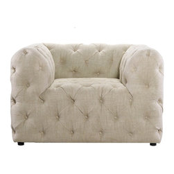 Carnegie Tufted Upholstered Club Chair - Armchairs And Accent Chairs