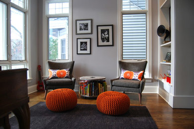 Inspiration for a contemporary living room remodel in Chicago