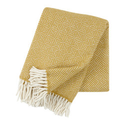 Astrid Lemon Yellow Lambswool Throw - Throws