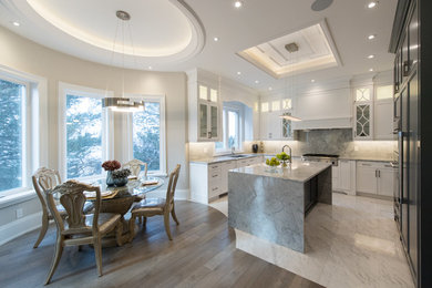 Example of a transitional kitchen design in Toronto