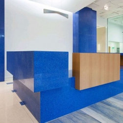 IceStone Sapphire Snow Blue Counters - Desks And Hutches
