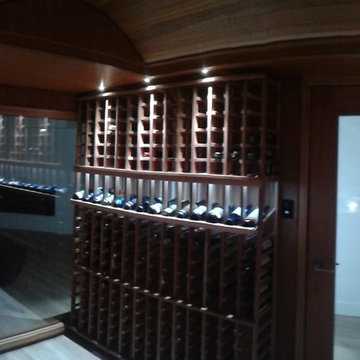 Custom Sapele Wine Cellar and basement Reno