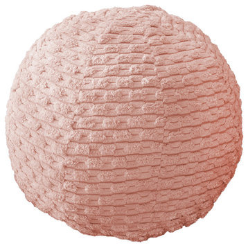 Sorra Home Blush Pink Soft Corduroy Indoor Ball Pillow, 12" Diameter
