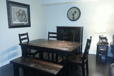Dining room - rustic dining room idea in Toronto