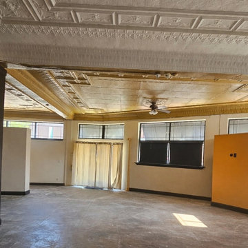 Historic Tin Ceiling & Exposed HVAC Paint Project