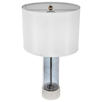 Anita 1 Light Table Lamp, Whtie and Grey