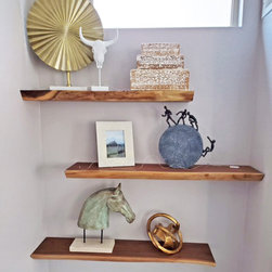 Live Edge Walnut Floating Shelf - Display And Wall Shelves 