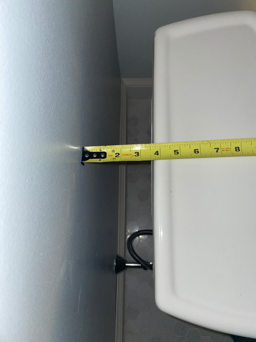 4" gap behind toilet in bathroom remodel