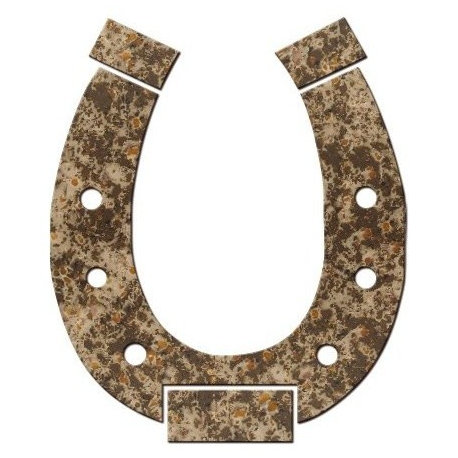 Horseshoe Ceramic Swimming Pool Mosaic 6", Brown Crystal
