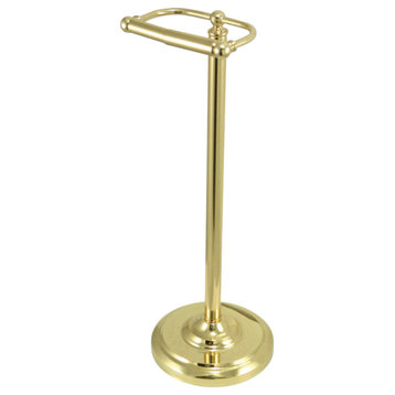Kingston Brass Freestanding Toilet Paper Holder, Polished Brass