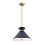Navy Blue with Brass Accents