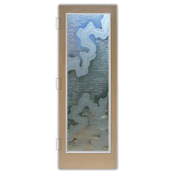 Front Door - Streams - Fiberglass Grain - 36" x 80" - Book/Slab Door