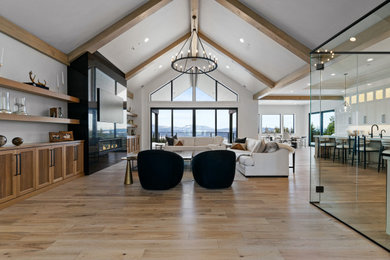 Inspiration for a modern living room remodel in Seattle