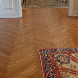 Rift Sawn White Oak from the Herringbone collection. - Engineered Wood Flooring