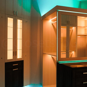 Luxury-DIY Master Closet with LED Lighting