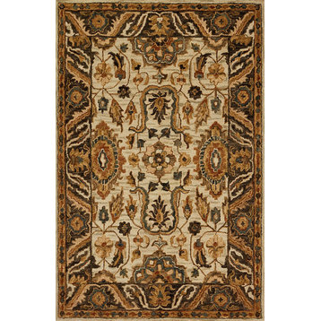 Loloi Rug, Ivory/Dk Taupe, 5'x7'6"