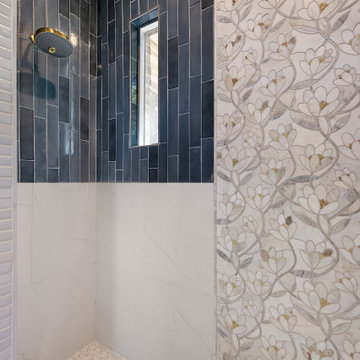 Master Bathroom Remodel Thousand Oaks: Custom Walk-In Shower Detail