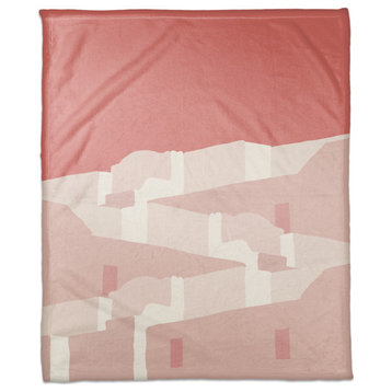 Pink Greece 50x60 Coral Fleece Blanket