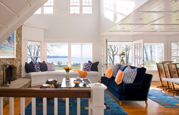 Beach Style Living Room by Michael McKinley and Associates, LLC