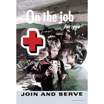 On the Job for You: Join and Serve - Framed Paper Poster 20" x 30"