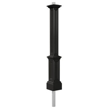 Mayne Signature Traditional Plastic Lamp Post with Mount in Black
