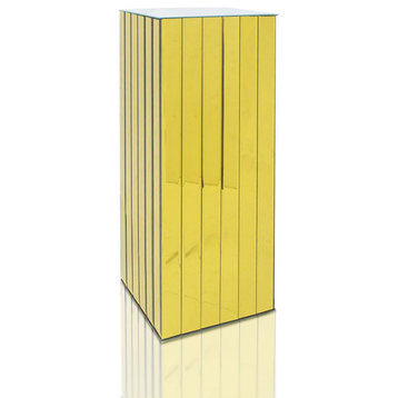 Segmented Mirror Block Column or Pedestal, Gold, Large
