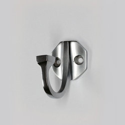 Octagonal Plate Single Robe Hook #2553 in Satin Chrome Finish - Robe & Towel Hooks